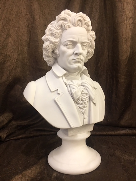 Bust of Ludwig Van Beethoven statue large composer marble piano statuary
